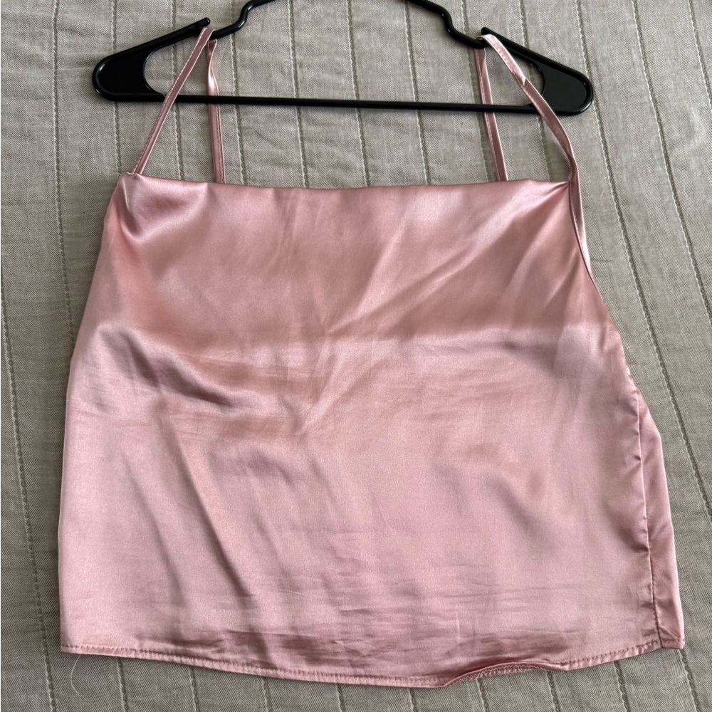 Nastygal Satin Cowl Neck Cami Top
